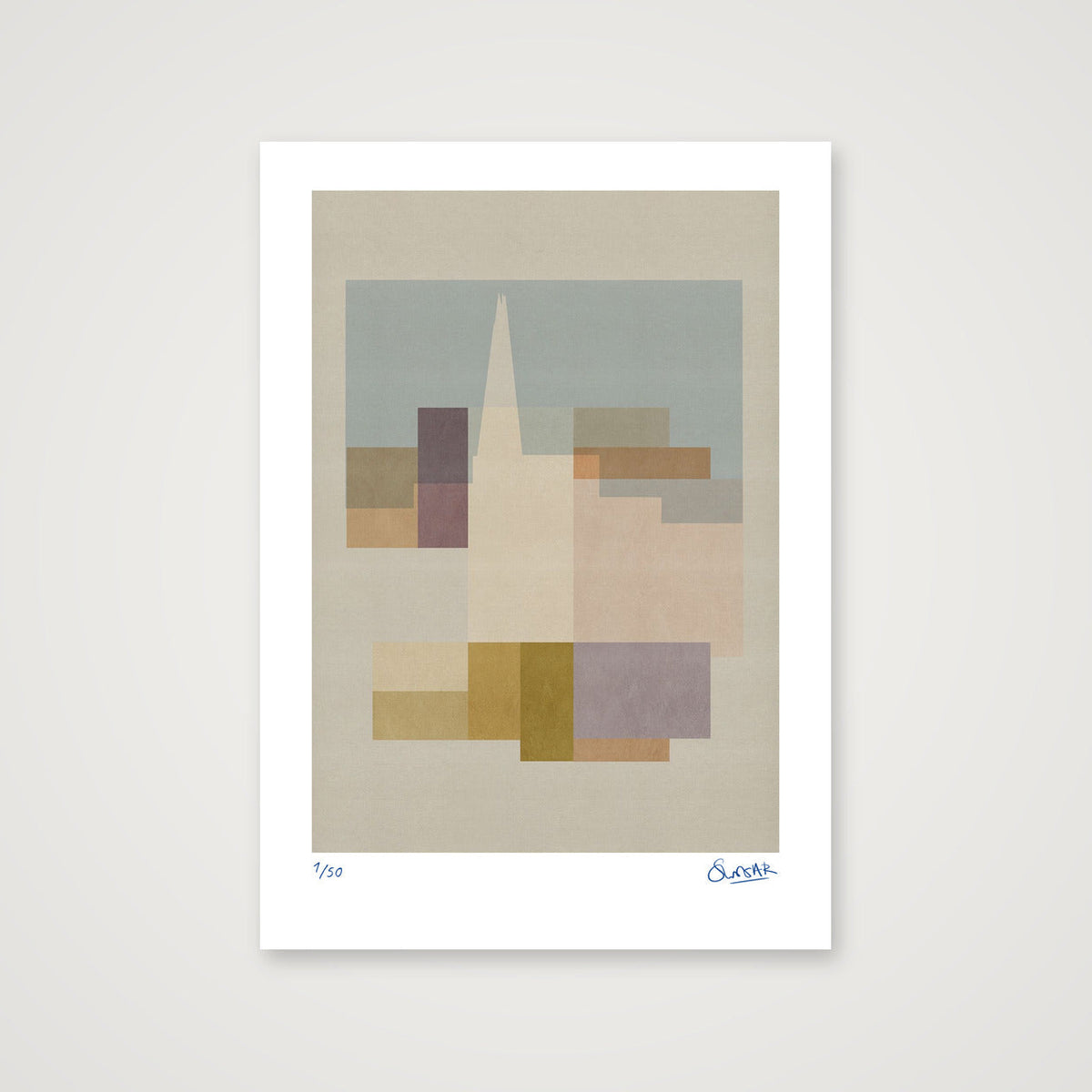 New London Squares SHARD — A3 (30×42cm, 12×17") Print only