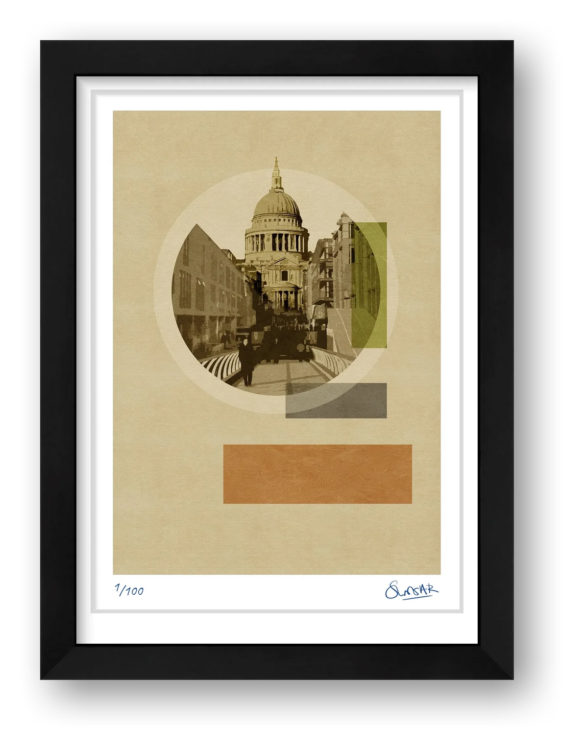 Deco London SAINT — framed