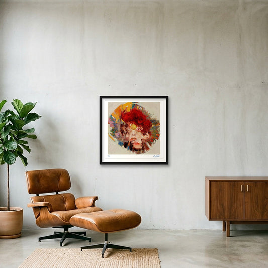 Ziggy Stardust — 50×50cm, 20×20" Black Frame