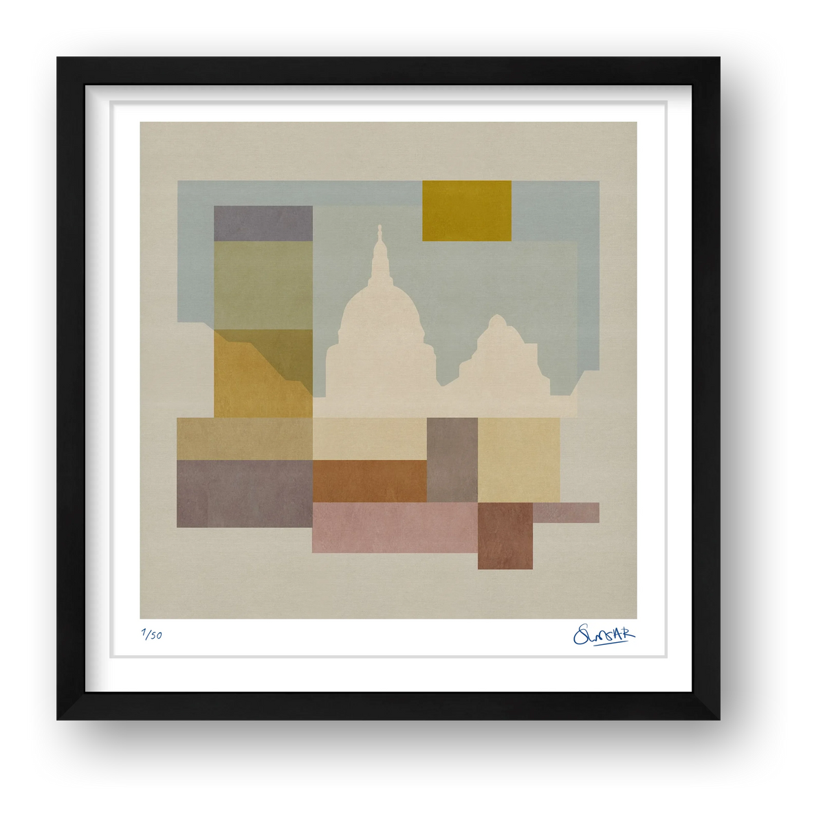 London Squares St PAUL'S — framed