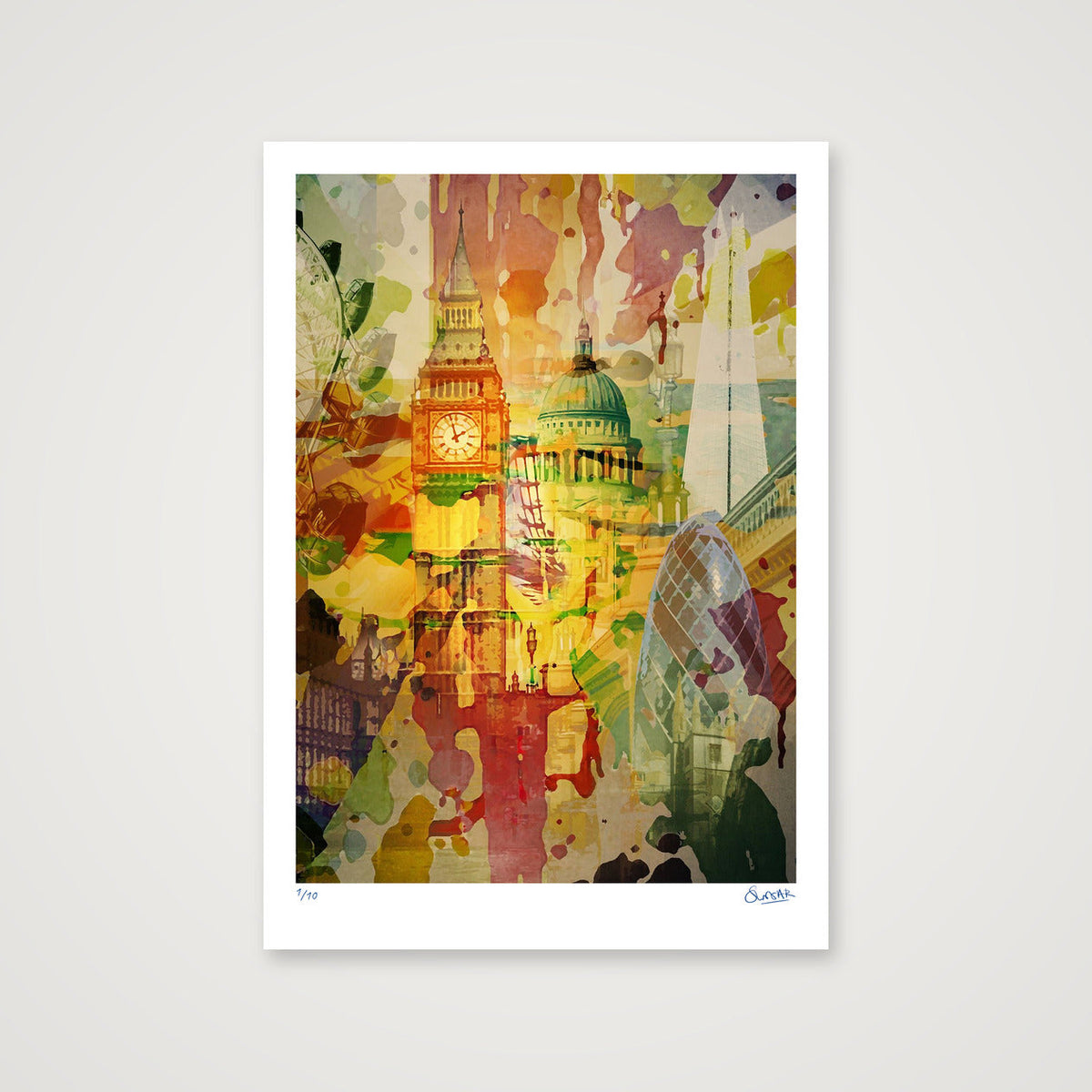 London SPLATTER — 70×100cm, 28×39" Print only