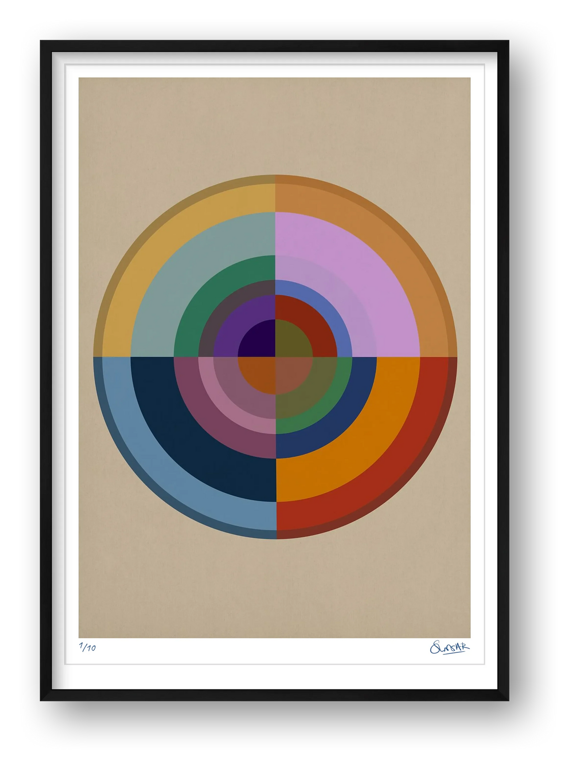 Colour Wheels 3THREE — framed