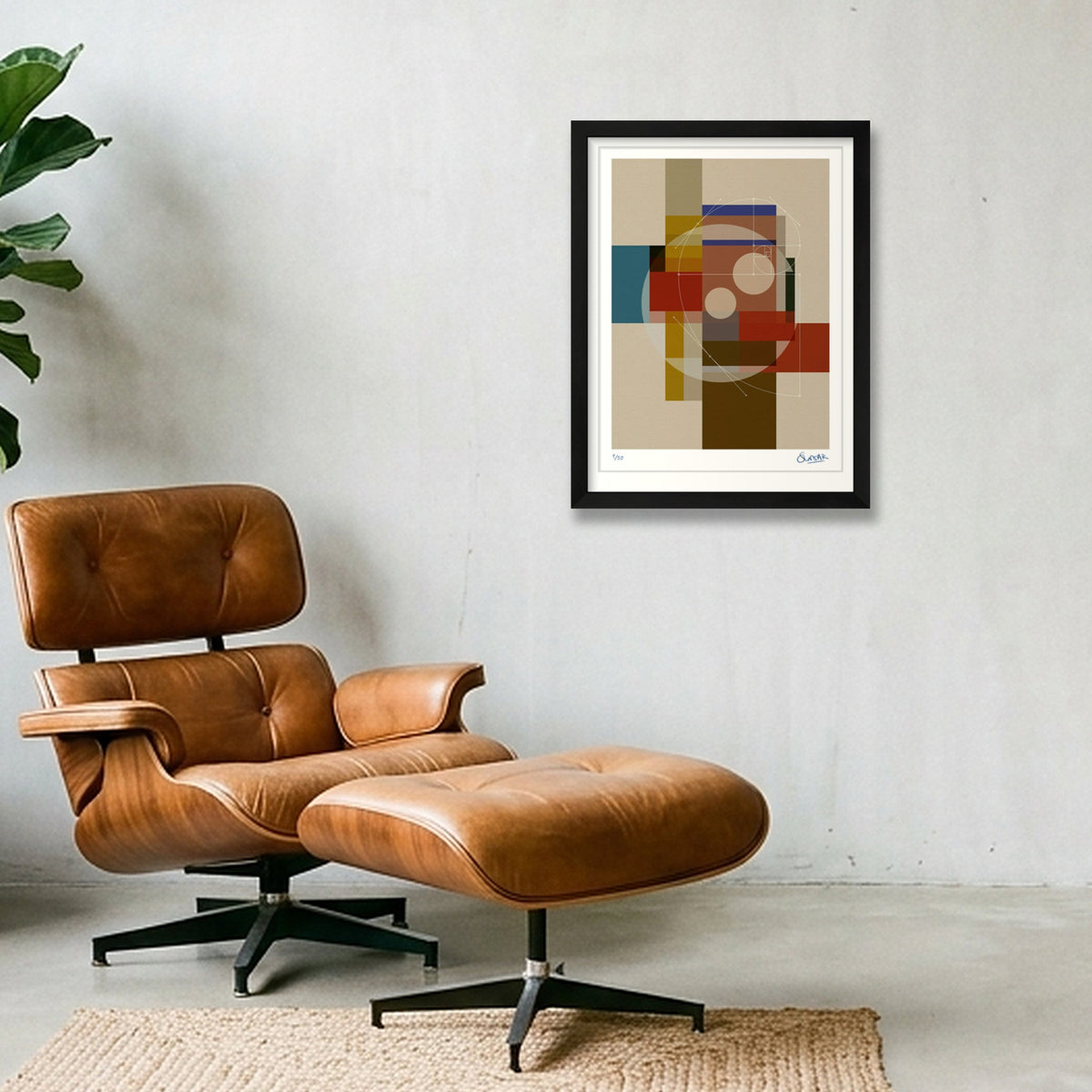 GeoDeco FIVE — 30×40cm, 12×16" Black Frame