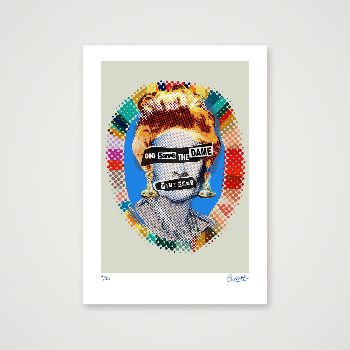 God Save The Dame White — 42×59cm, 17×23" Print only