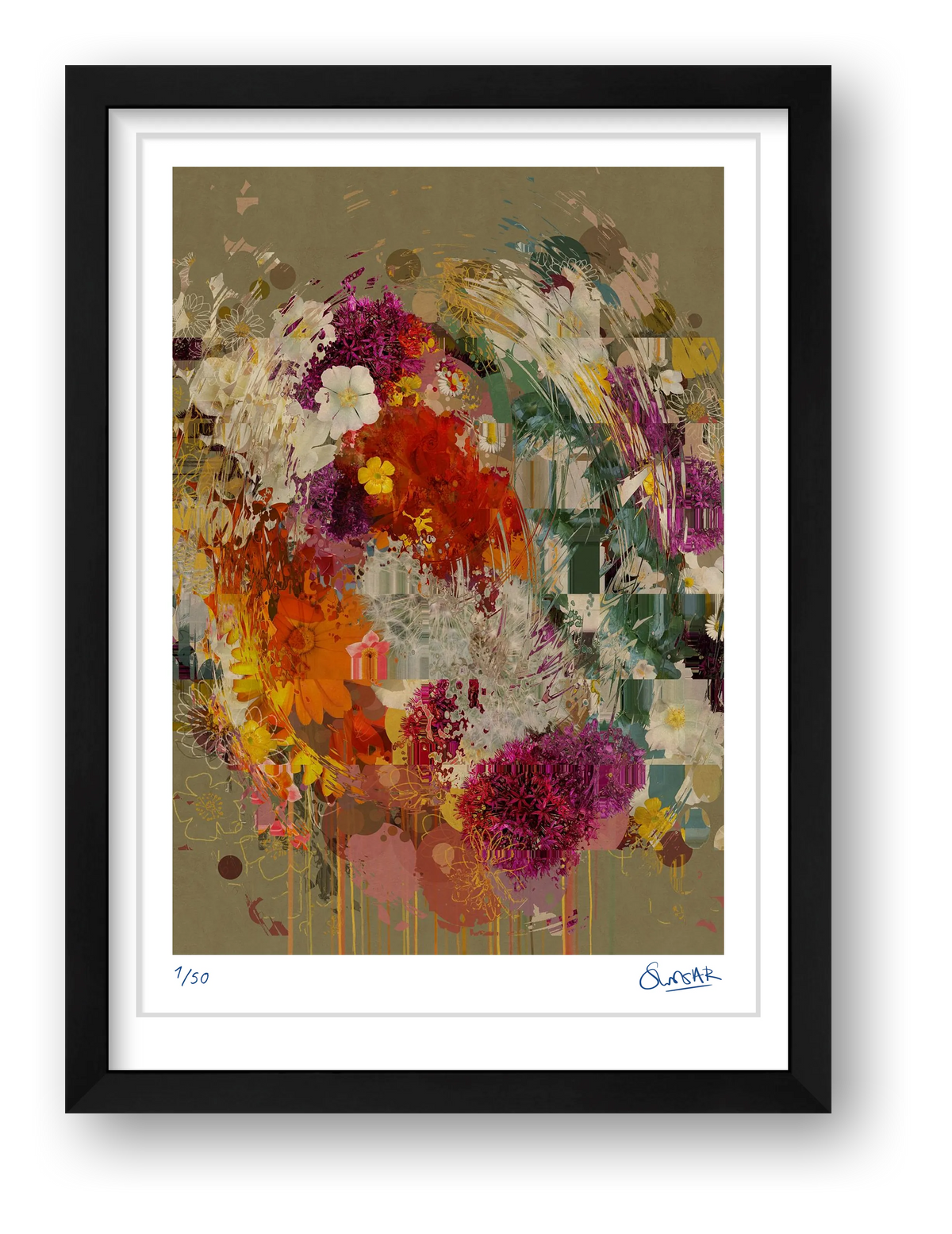 Digital Arrangement — framed