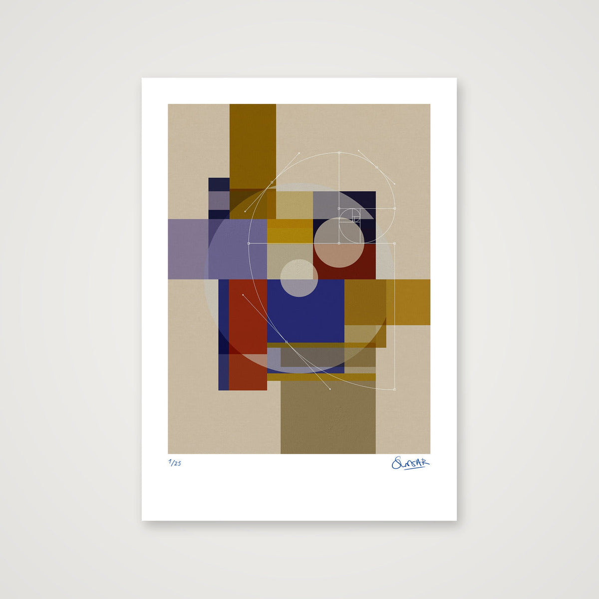 GeoDeco THREE — 42×59cm, 17×23" Print only