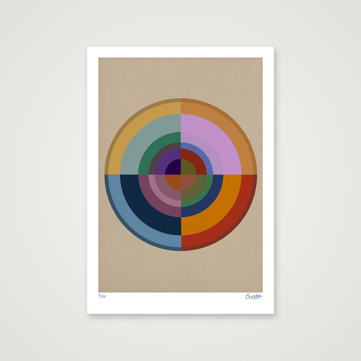 Colour Wheels 3THREE — 70×100cm, 28×39" Print only
