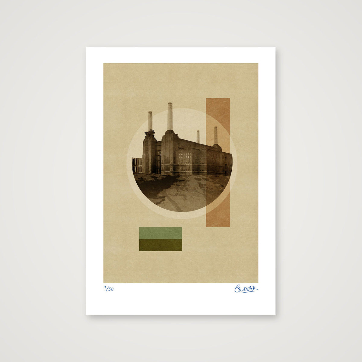Deco London POWER — A3 (30×42cm, 12×17") Print only