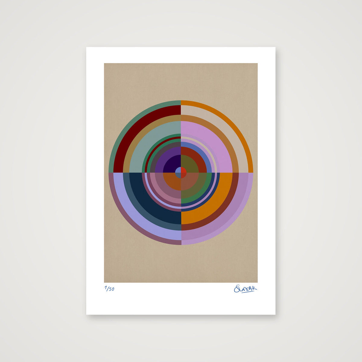 Colour Wheels 9NINE — A3 (30×42cm, 12×17") Print only