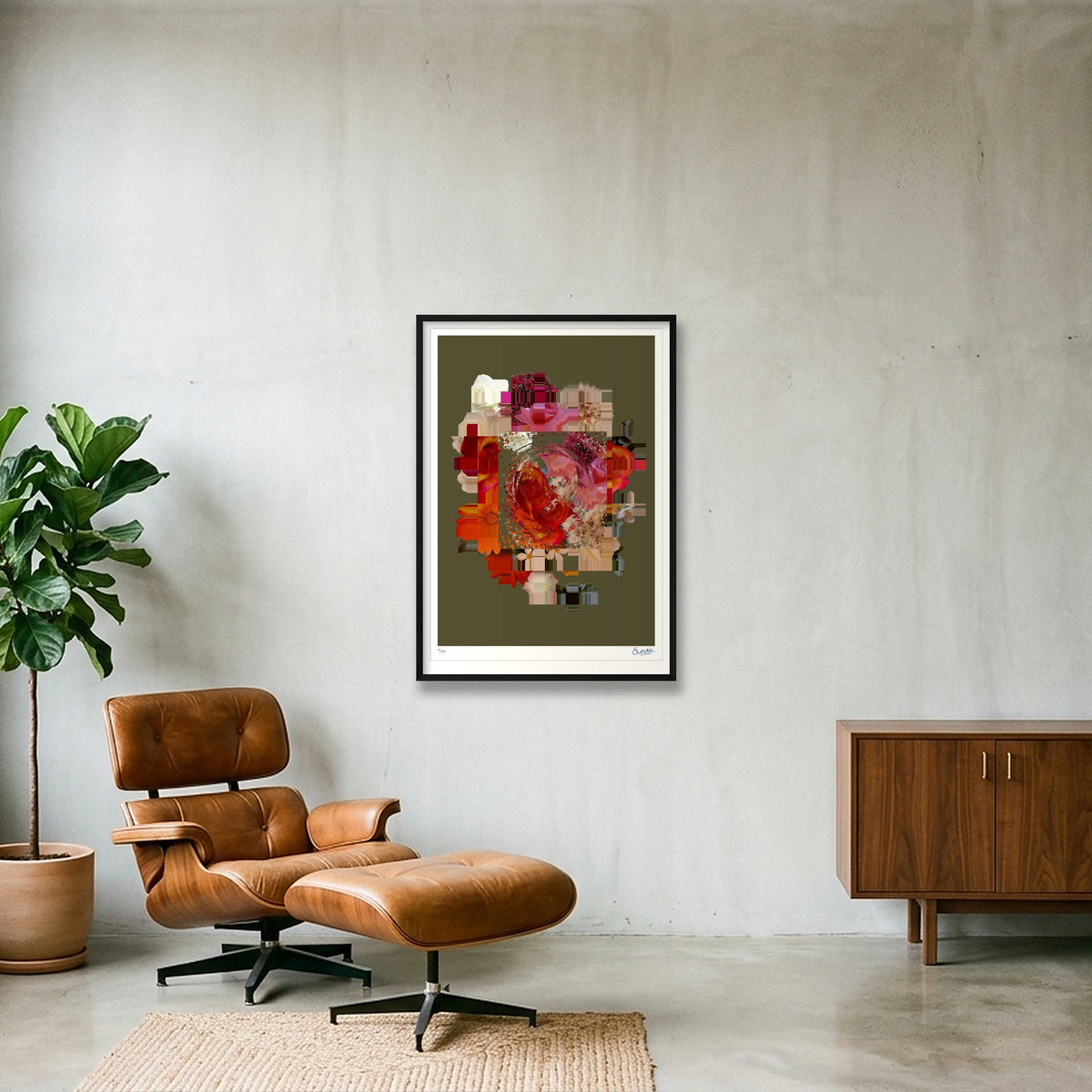 Arrangement 100 — 70×100cm, 28×39" Black Frame