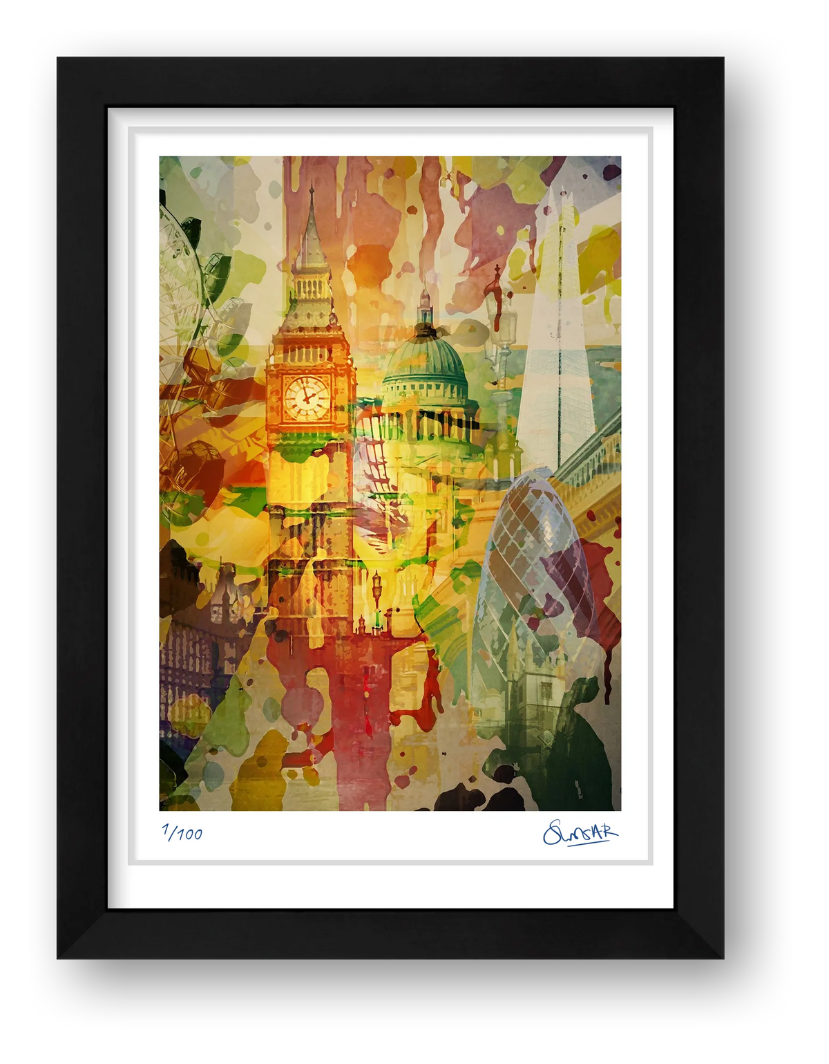 London SPLATTER — framed