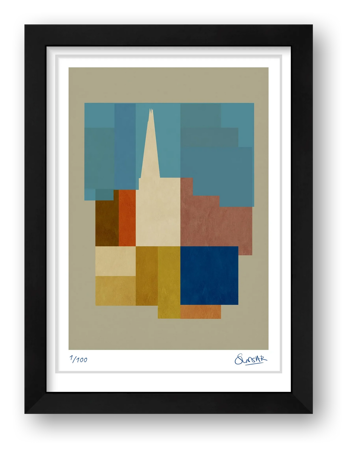 Neo Deco SHARD — framed