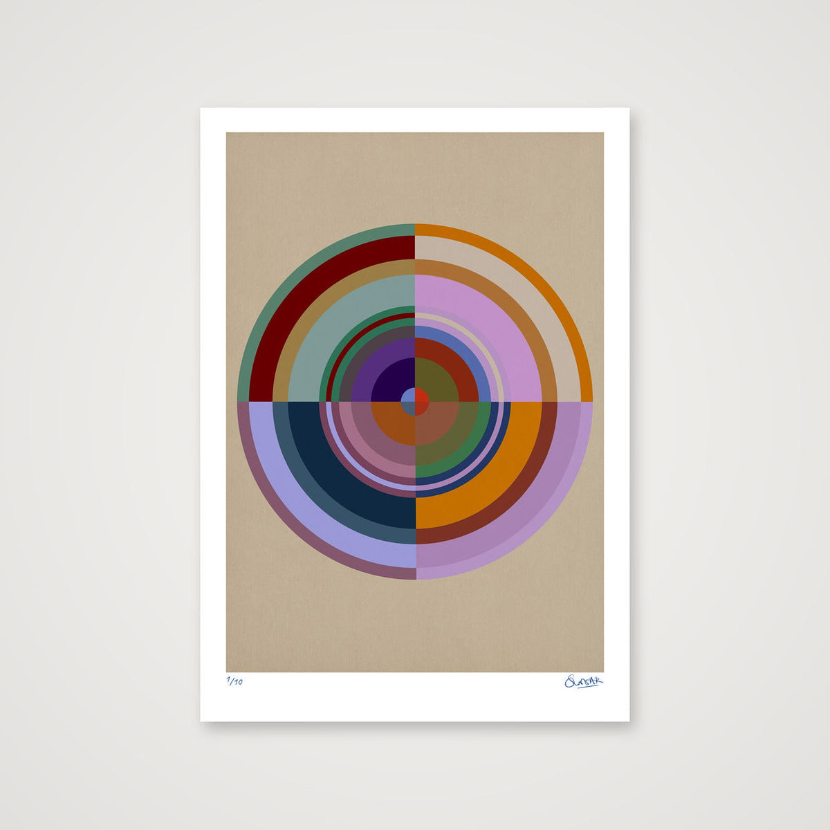 Colour Wheels 9NINE — 70×100cm, 28×39" Print only