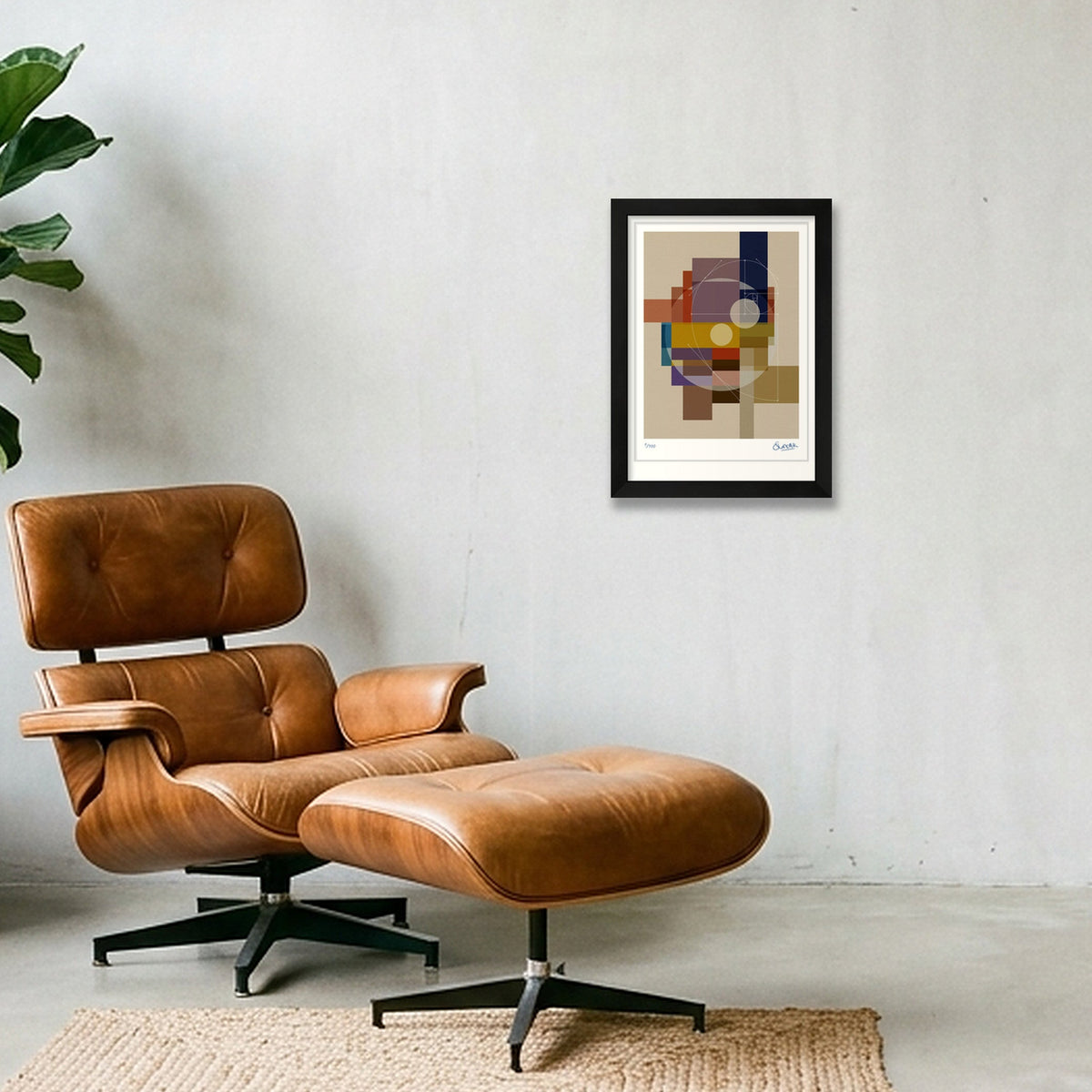 GeoDeco FOUR — A4 (21×30cm, 8×12") Black Frame
