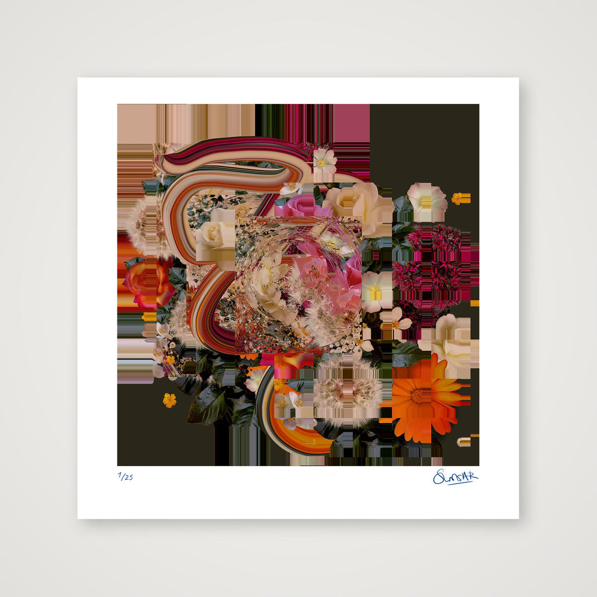 Flower Fragments SQ101 — 50×50cm, 20×20" Print only
