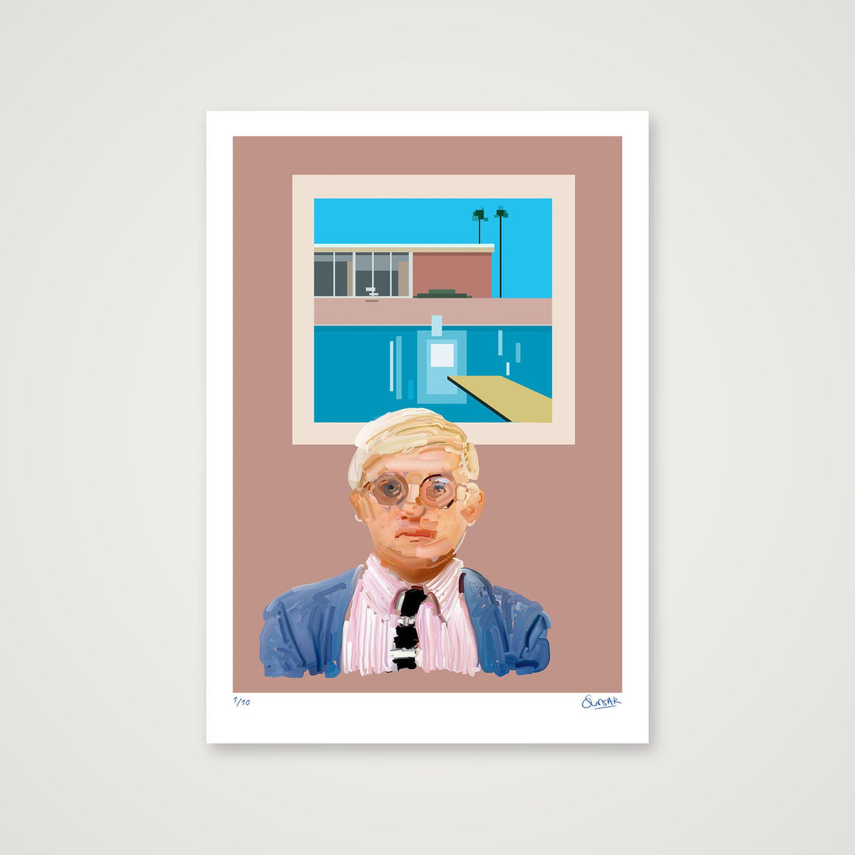Some Bloke from Bradford on Pink — 70×100cm, 28×39" Print only