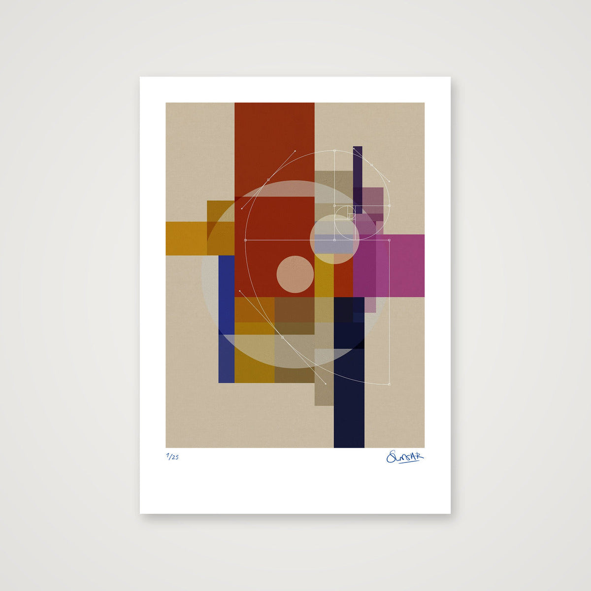 GeoDeco ONE — 42×59cm, 17×23" Print only