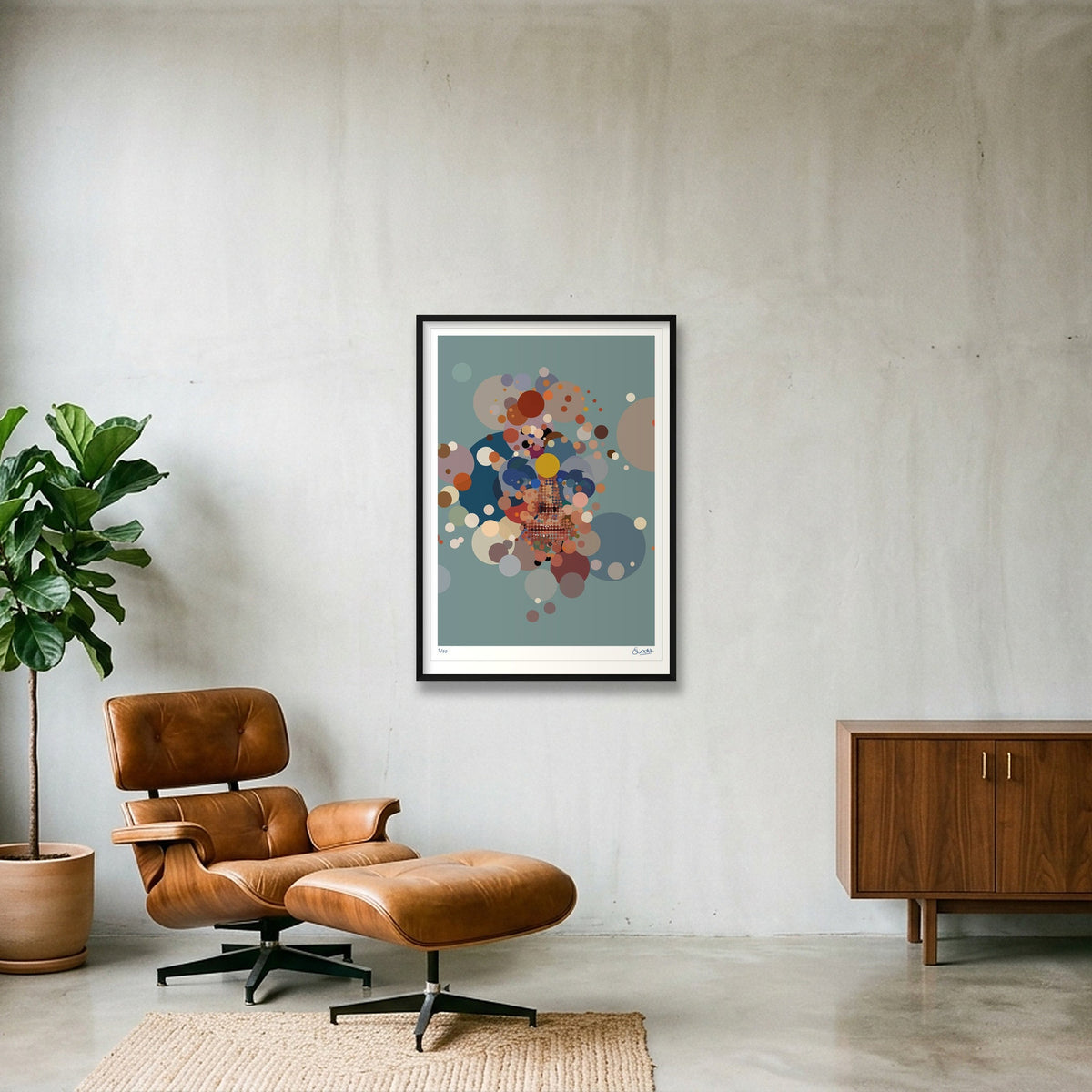Moondust — 70×100cm, 28×39" Black Frame