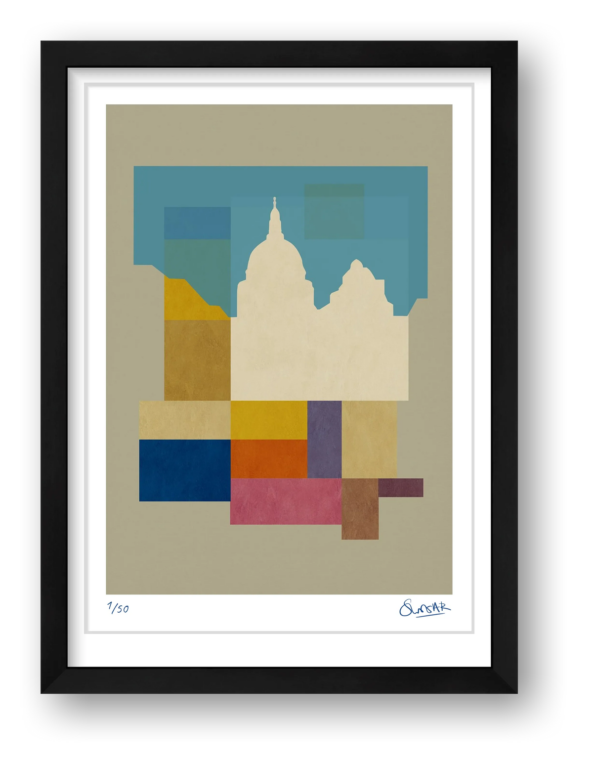 Neo Deco SAINT PAUL'S — framed