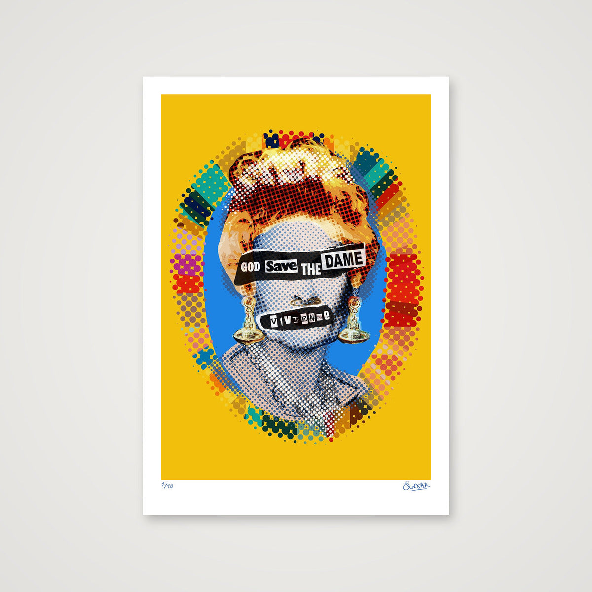 God Save The Dame Never Mind The Yellow — 70×100cm, 28×39" Print only