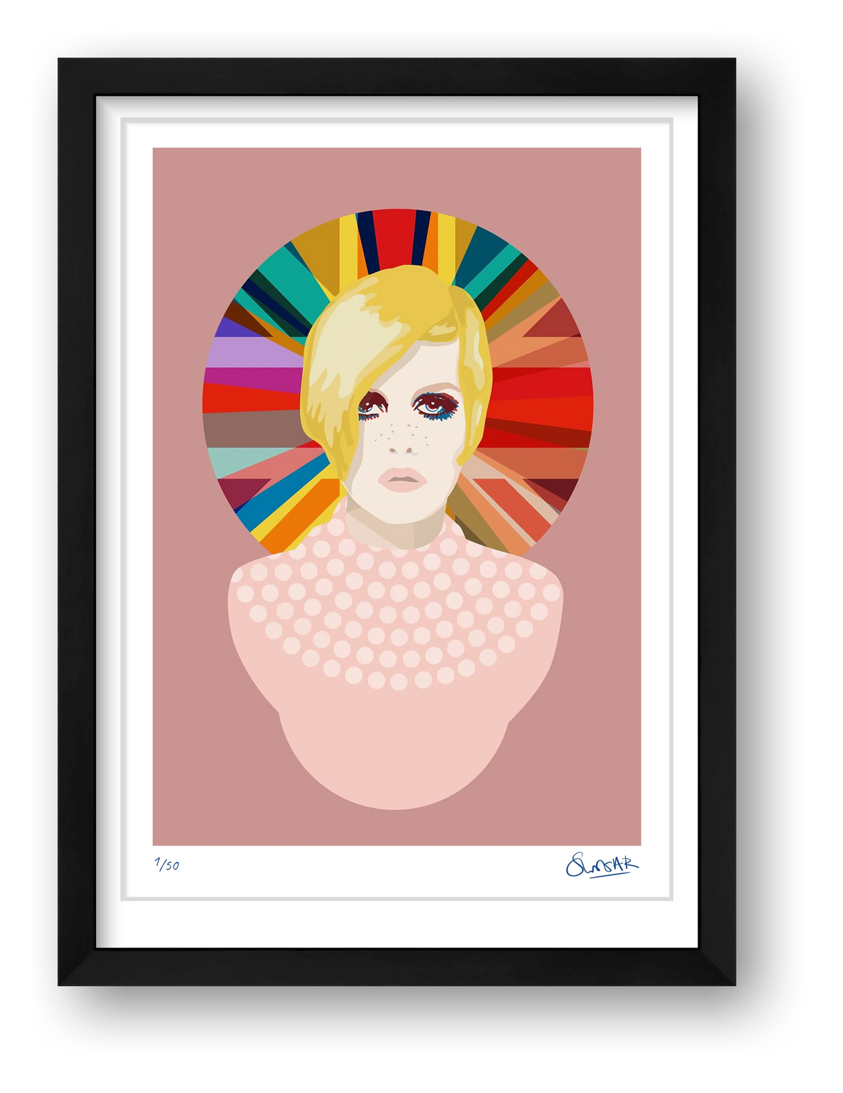 Wonderkid Union Pink — framed