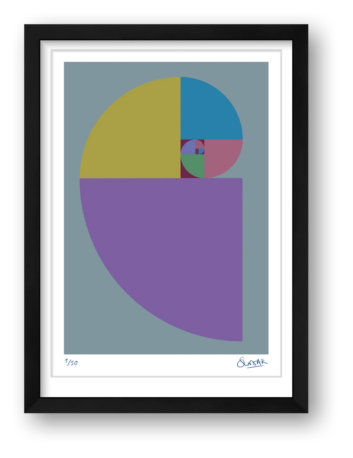 Fibonacci 360 — framed