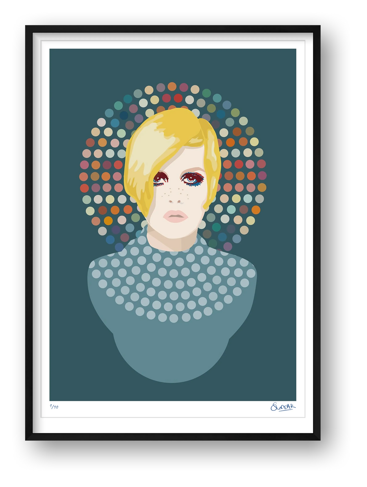 Wonderkid Dotty Union Blue — framed