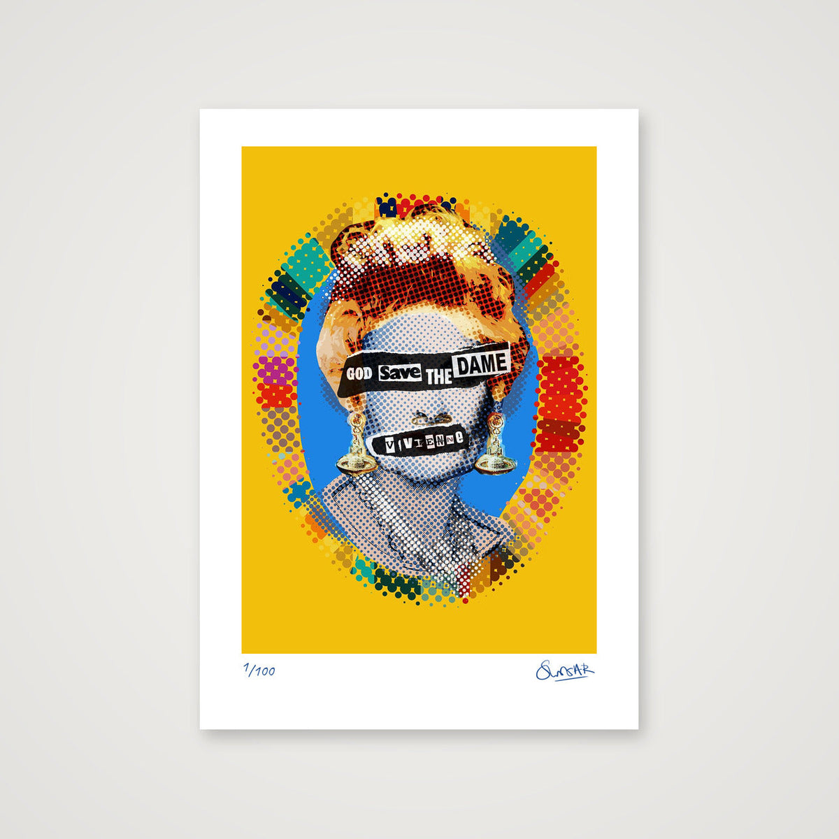 God Save The Dame Never Mind The Yellow — A4 (21×30cm, 8×12") Print only