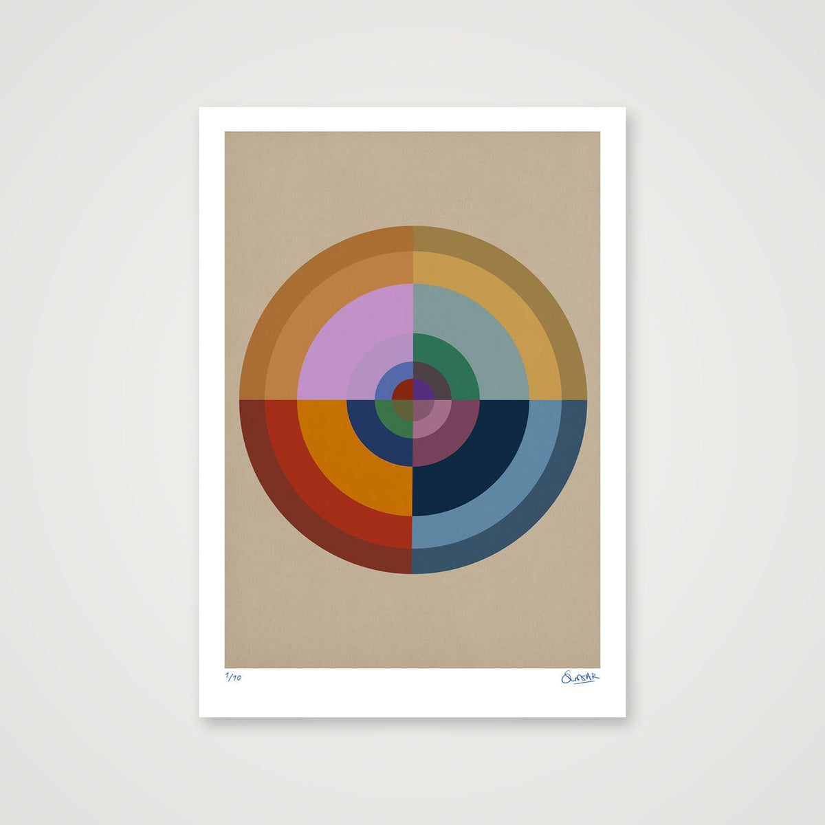 Colour Wheels 1ONE — 70×100cm, 28×39" Print only