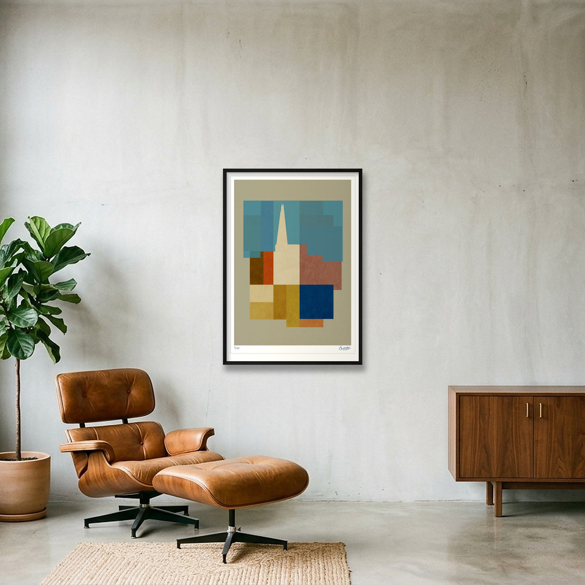 Neo Deco SHARD — 70×100cm, 28×39" Black Frame