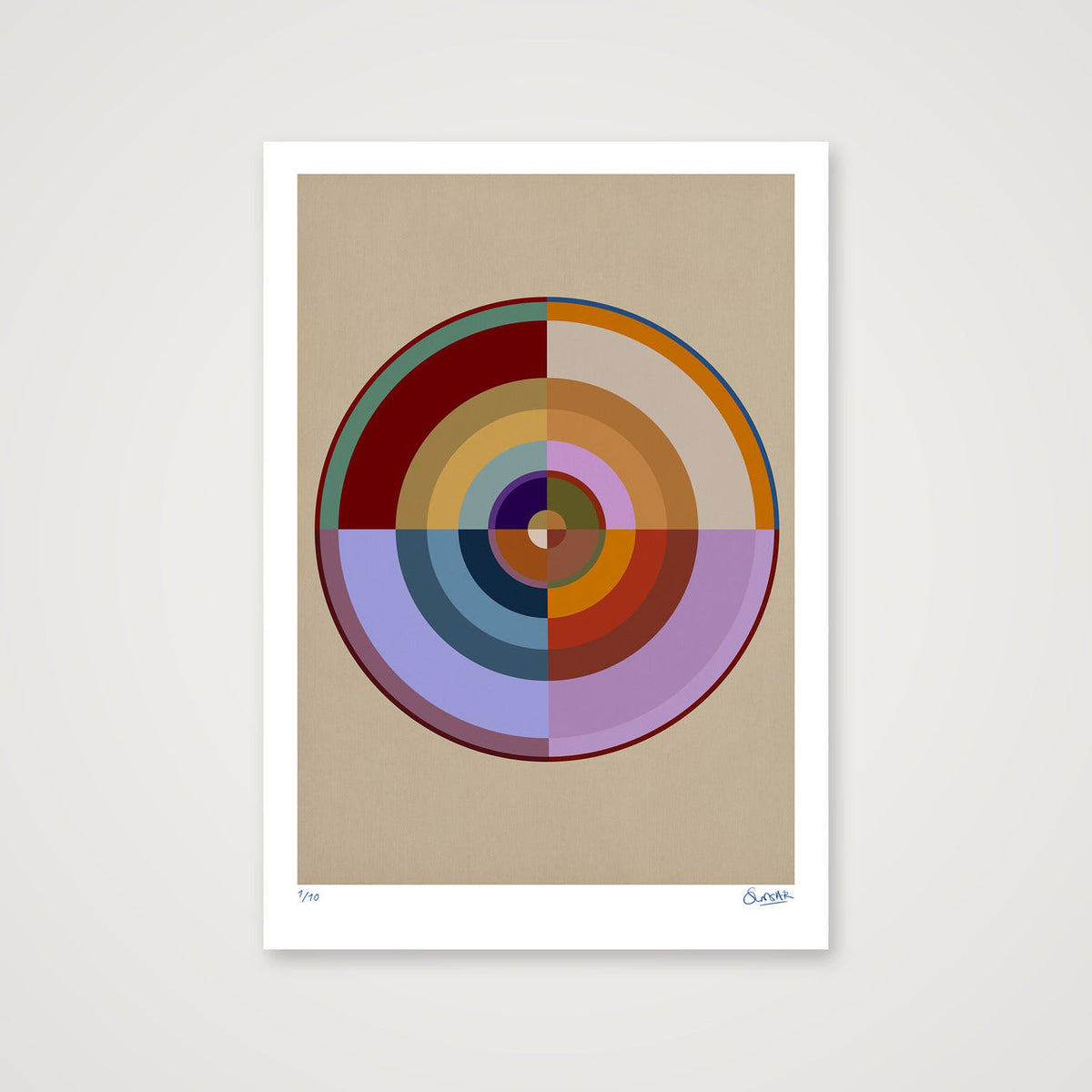 Colour Wheels 6SIX — 70×100cm, 28×39" Print only