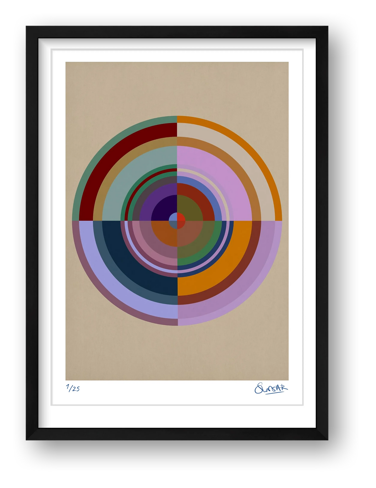 Colour Wheels 9NINE — framed