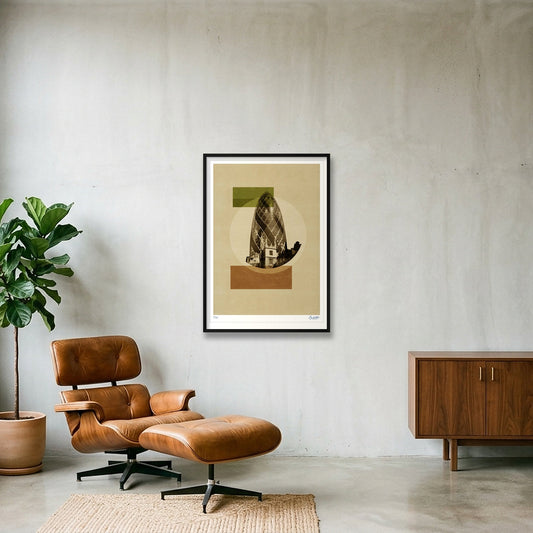 Deco London GHERKIN — 70×100cm, 28×39" Black Frame