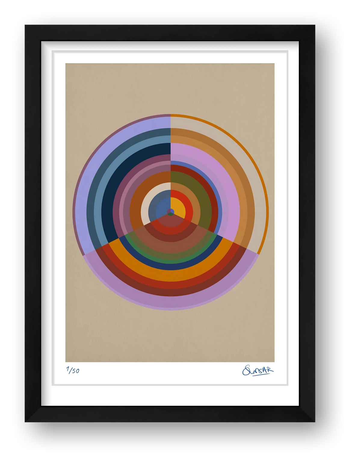 Colour Wheels 7SEVEN — framed