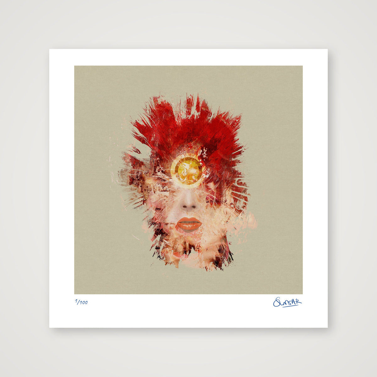 Prettiest Starman — 30×30cm, 12×12" Print only