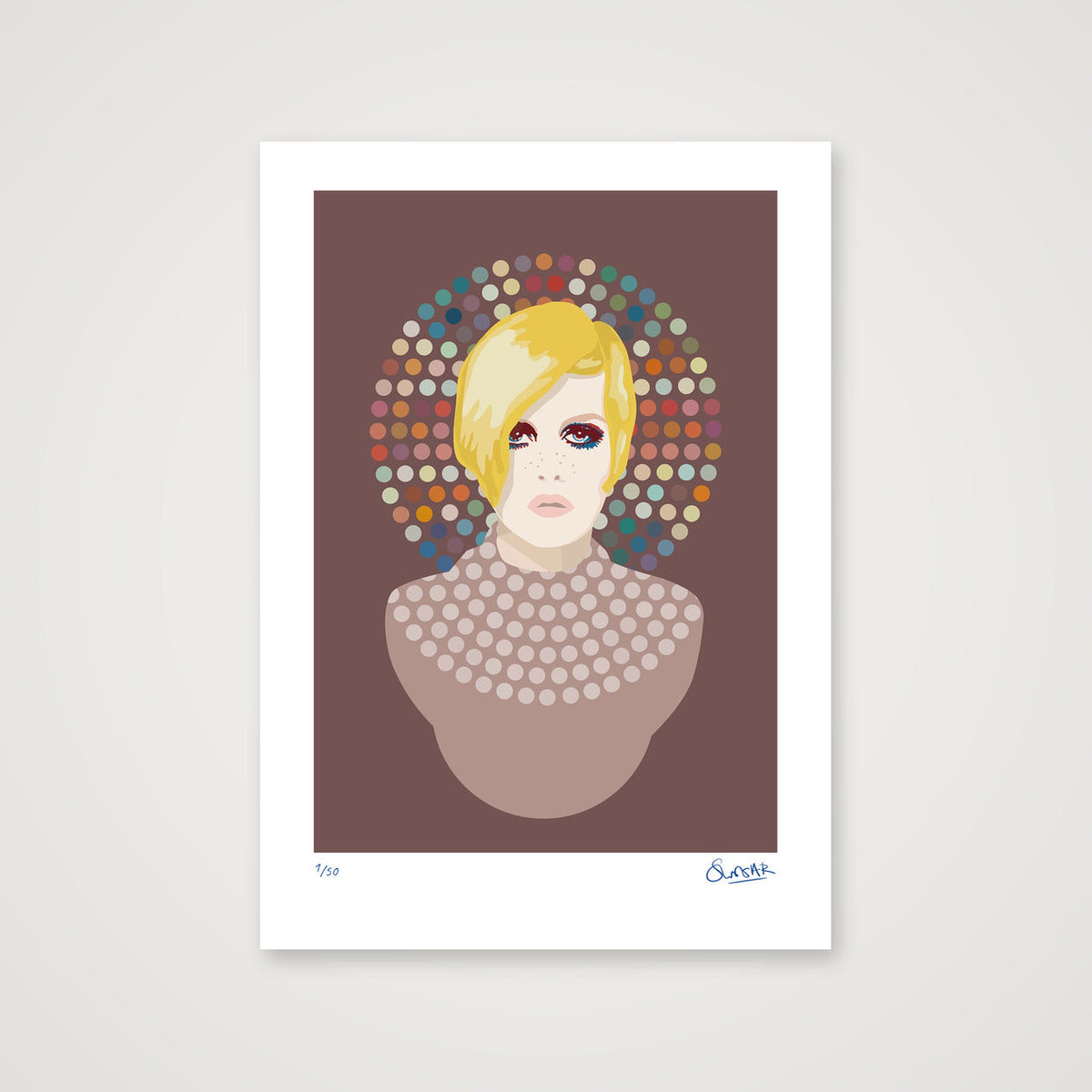 Wonderkid Dotty Union Pink — A3 (30×42cm, 12×17") Print only