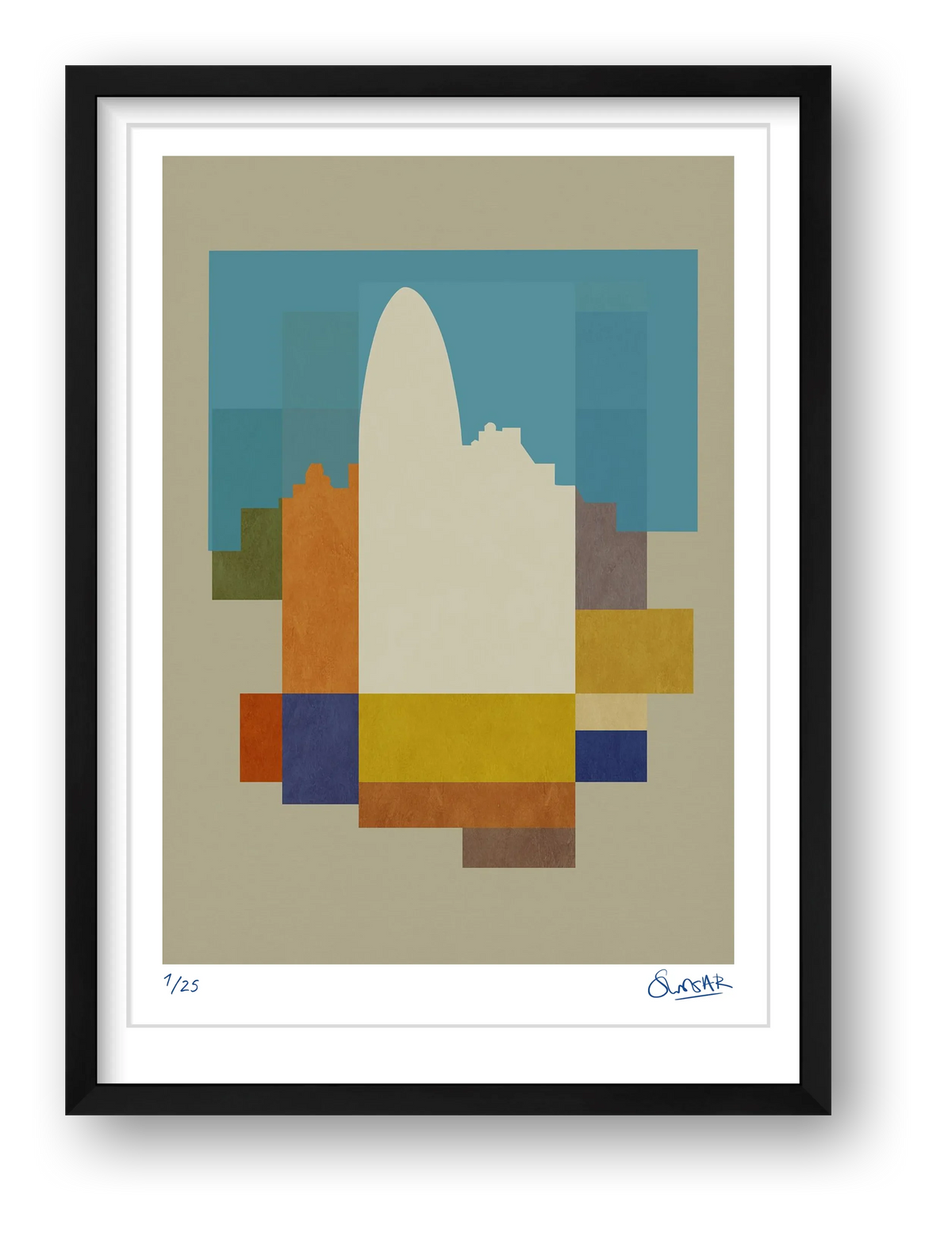 Neo Deco GHERKIN — framed
