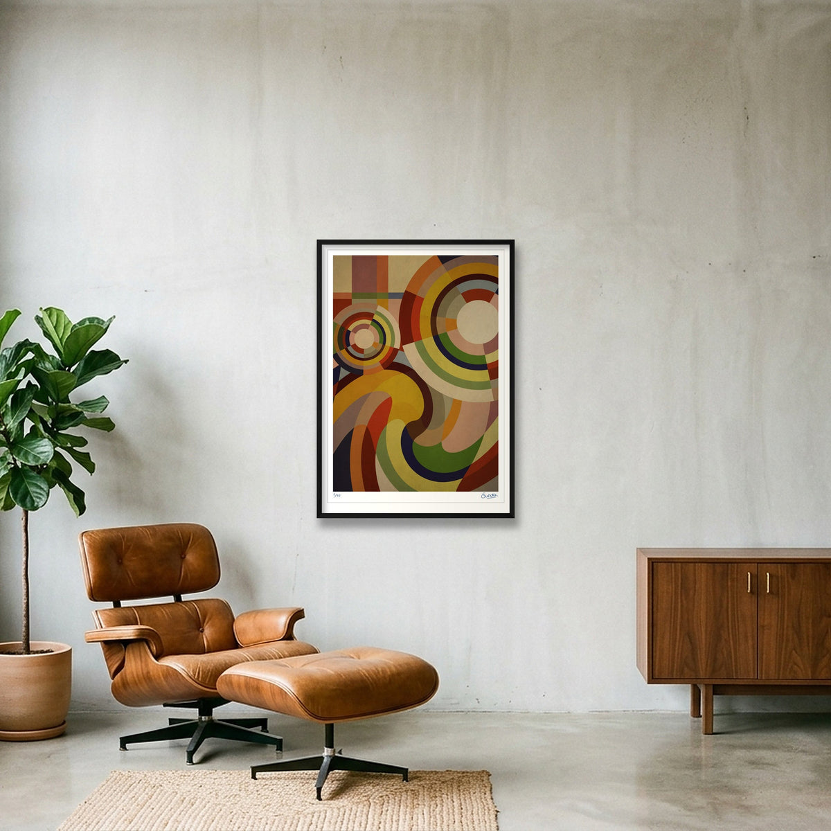 Sonia Circles 2TWO — 70×100cm, 28×39" Black Frame